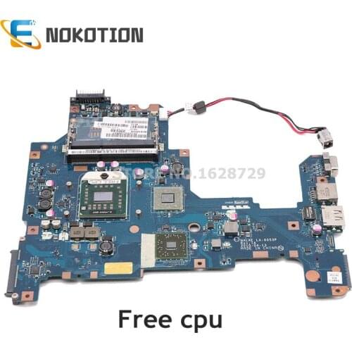 NOKOTION For TOSHIBA Satellite L670D L675D Laptop motherboard K000103970 K000103980 NALAE LA-6053P Mainboard DDR3 free CPU