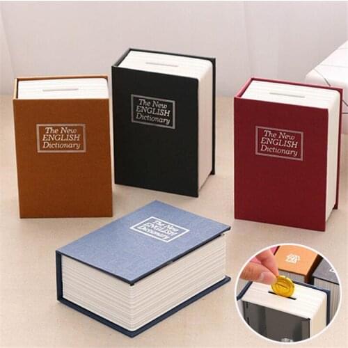 Mini Safe Box Creative Dictionary Shaped Book Money Hidden Secret Security Lock Cash Money Coin Storage Jewellery Key Locker