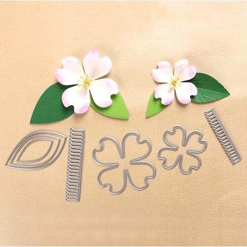 DUOFEN Metal Cutting Dies dogwood branch and blossom set Stencils for DIY Scrapbooking DIY 2019 New