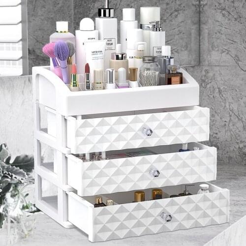 Desktop Organizer Box Cosmetic Storage Box Drawer Type Household Dressing Table Lipstick Mask Skin Care Product Storage Box