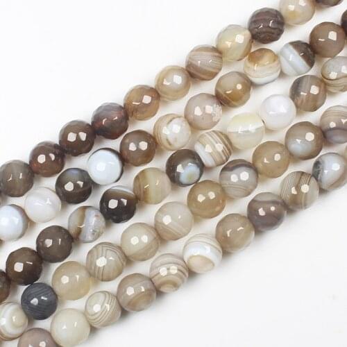 Natural Faceted Botswana agates 6-14mm 15inch per strand, For DIY Necklace Bracelat Jewelry Making