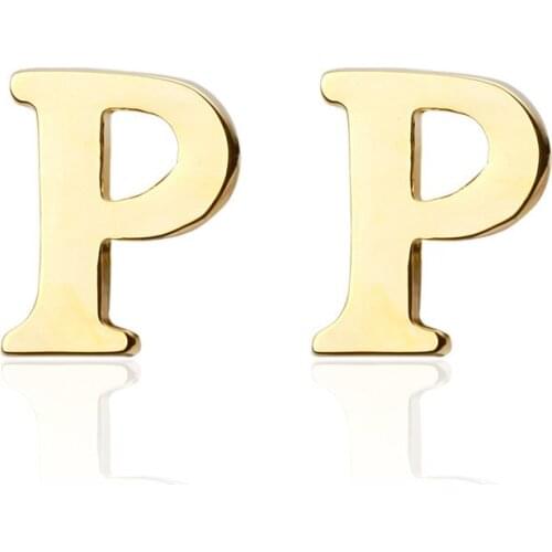 New Brand gold letter P Shirt Cufflinks for Men Jewelry Wedding Groom Alloy Cuff Links French Business Abotoaduras Gift
