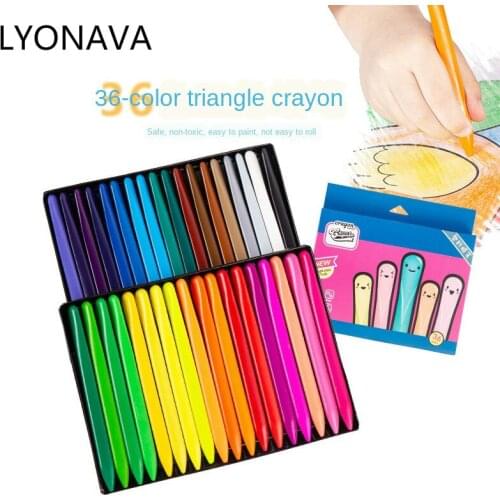 New Children Wax Crayons Creative 12/15/24 /36 Colors Drawing Non-Toxic Oil Pastels Kids Student Pastel Pencils Art Supplies