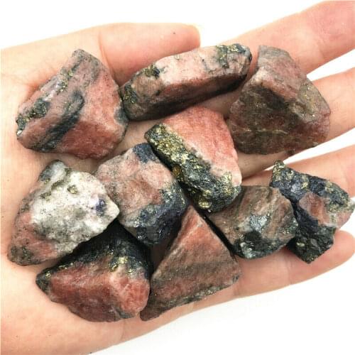 Wholesale 100g 20-50mm Natural Pink Rhodochrosite and Pyrite Symbiotic Crystals Mineral Specimen Natural Quartz Crystals
