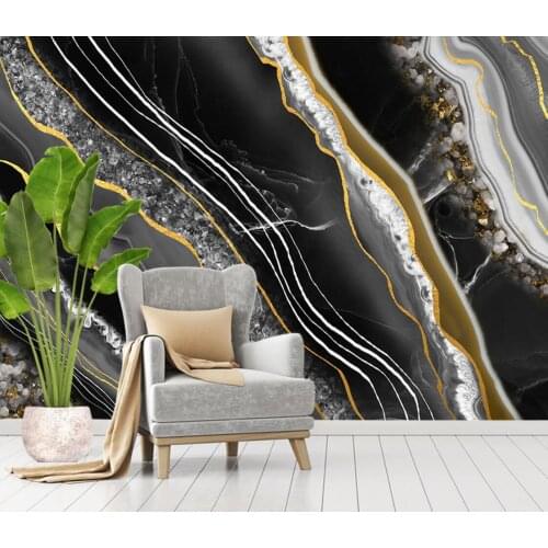 Custom wallpaper photo modern light luxury microcrystalline marble pattern agate slice TV background wall mural 3d wallpaper