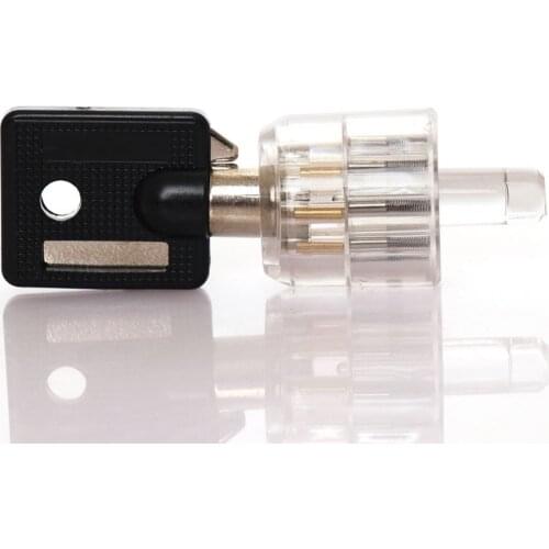 Seven Core Plum Lock Cylinder Transparent Visible Pick Cutaway Practice View Padlock Training Skill For Locksmith Hardware P20