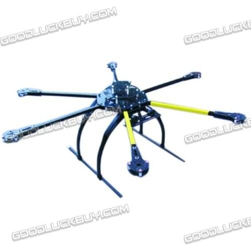ATG 700-X6-AL 2212/2216 Folding carbon fiber Frame Hexa Multicopter w/ Dual Motor Mounting Plate