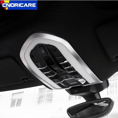 Car Styling Front Reading Light Frame Decoration Sticker Trim For Porsche Macan 2014-17 Rear Roof Lamp Modified Decals