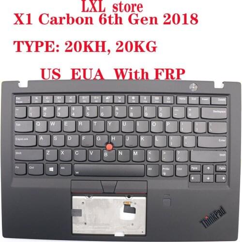 X1 Carbon 6th Gen keyboard for 2018Thinkpad laptop 20KH, 20KG US EUA keyboard BEZEL C COVER FRU 01YU654 01YR645 01YR609 01YU653