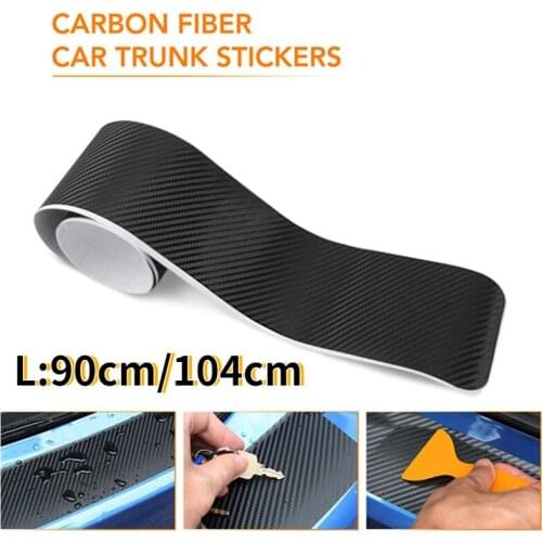 90/104X8.8cm Car Rear Bumper Trunk Protection Sticker For Volkswagen VW Polo Passat B5 B6 CC Golf 4 Touran T5 Tiguan Accessories