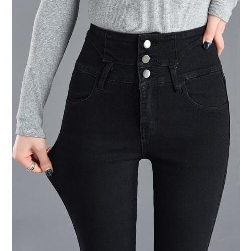 Ff8502 2019 new autumn winter women fashion casual Denim Pants high waisted jeans womens clothes