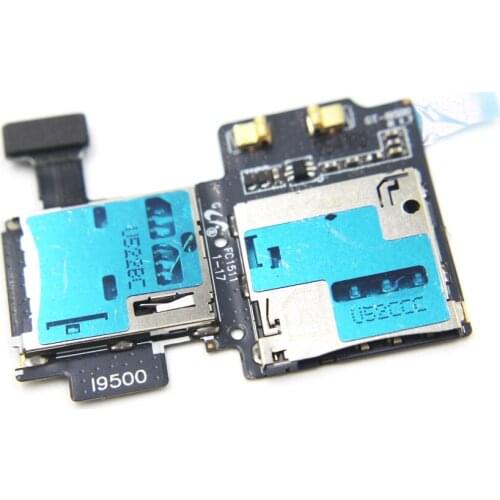 100% Original for Samsung S4 i9500 i337 i545 L720 M919 SIM Slot + Memory Card Holder Flex