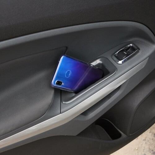 2Pcs/Set Car ABS Armrest Container Rear Door Storage Box Handle Boxes Case For Ford Ecosport 2012 - 2018 Parts Accessories