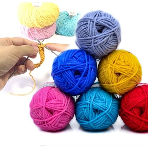 25g Soft Cotton Knitting Wool Yarn Crochet thread Baby Scarf Knitting Colorful Craft Handmade Yarn for DIY Sweater