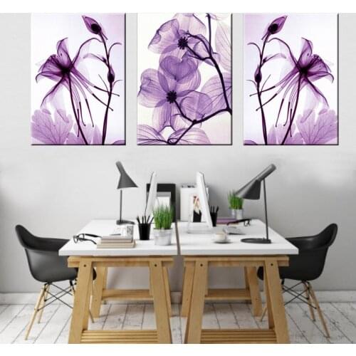 3pcs/set Purple Flower Decorative Picture,DIY Diamond Embroidery,diamond mosaic,diamond painting cross stitch home decoration