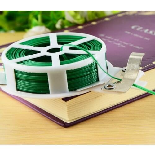 30 meters /roll metal cable ties / wire finishing cable tiess/ garden tools garden tie wire electrical wire green