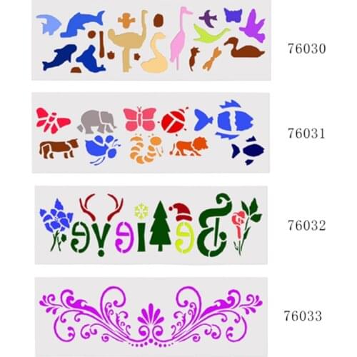 4pc Butterfly Animal Stencil DIY Decor Painting Template Scrapbooking Photo Album Embossing Accessories Office School Supplies