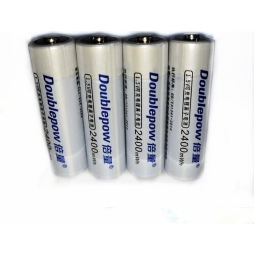 4pcs/lot Large-capacity 1.5v 2400mWh AA rechargeable battery Lithium battery is quickly charged by AA AAA smart USB charger