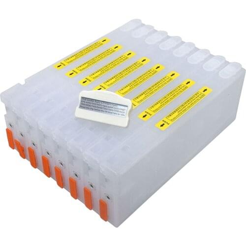 8Colors *350ML/PC T5621-T5627 T5629 for Epson 7800 9800 Refill Ink Cartridge with Chip and Chip Resetter