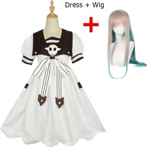 Anime Dress Jibaku Shounen Hanako kun Nene Yashiro Cosplay Wig Costume for Girls Women Halloween Carnival Party Dress-up C78K126