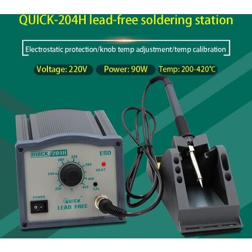 Quick 204H Lead-free High-frequency Eddy Current Soldering Station Electric Iron Welding Station Repair Original ESD Safe 90W