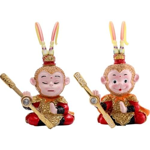 Monkey King Wukong Figure Ornaments Car Air Conditioner Vent Clip Perfume Freshener Diffuser Auto Interior Decorative Accessory