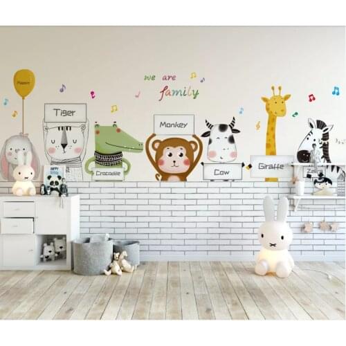 Childrens Room Wallpaper Carton Wall Mural Tapeta Dziecieca Custom Photo Wall Paper Contact Paper Waterproof Canvas Wall Cover