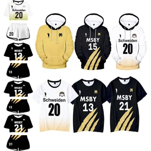 Haikyuu Cosplay Costume Hinata Shoyo Shirt Shorts Cosplay Uniform Sports Women Men High School MSBY Volleyball Club