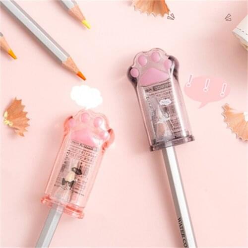 Cartoon Cat Paw Pencil Sharpener Cute Pencil Cutting Tool Creative Pencils Cutter Knife Kawaii Stationery School Office Supplies