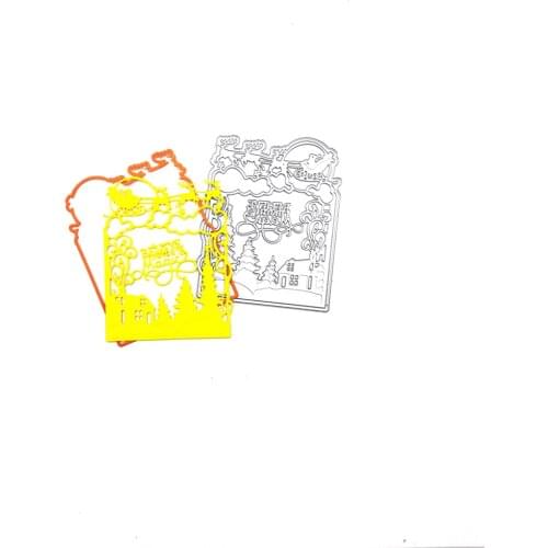 Julyarts Frame Merry Christmas Cutting Dies For Scrapbooking Stencil Album Make Template Decor Model Craft