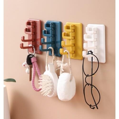 ABS Home Storage Organization Hooks Rails Bedroom Door Hanger Clothes Hanging Rack Holder Hooks For Bags Towel
