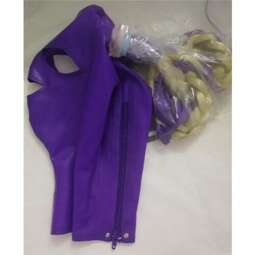 New hot sexy exotic women woman girl Latex Mask Twist braids female pigtail hoods Fetish cekc uniform headgear zentai