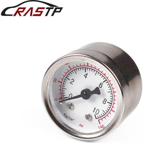RASTP - 1/8 NPT Thread Fuel Pressure Gauge Liquid 0-140PSI Oil Pressure Gauge Fuel Gauge Car Accessories RS-CAP012