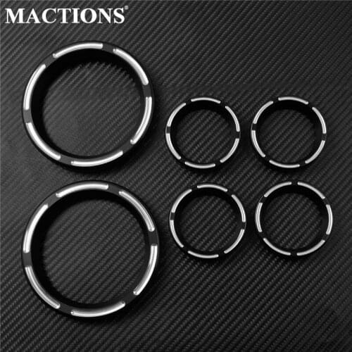 Motorcycle 6pcs Instrument Board Burst Bezel For Harley Touring Electra Glide Street Glide and Trike models 1996-2012 13