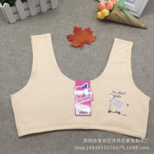 New Lovely Girls Printing Underwear Bra Vest Children Underclothes Sport Undies girl bra young kids brassiere 7 to 16 years old