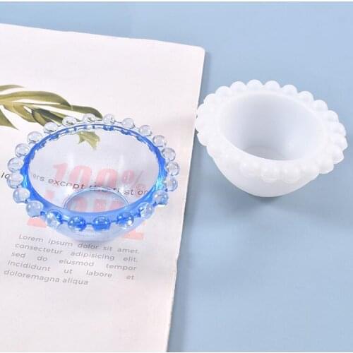 2021 New Silicone Mould Dried Flower Resin Decorative DIY Storage Lace bowl Type epoxy resin molds for jewelry