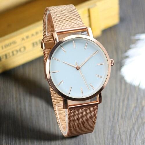 New Brand Casual Men Watch Rose Gold Silver Metal Steel Strap Luxury Quartz Male Wrist Watches Hour Erkek Saatler Boy Gift Clock