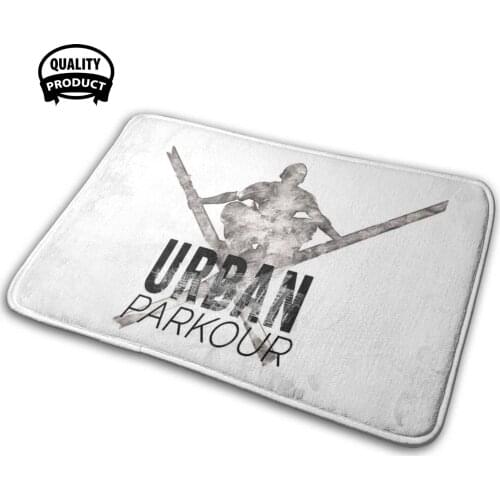 Parkour Urban 3D Household Goods Mat Rug Carpet Cushion Parkour Urban Shadow Black And White Parkour Traceur