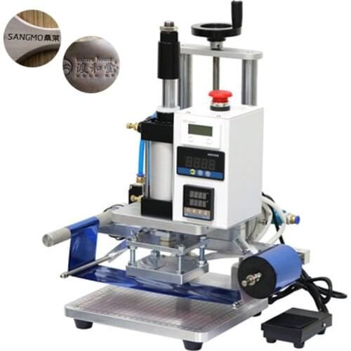 Pneumatic Bronzing Machine Small Hot Press Machine Leather Business Card Hot Stamping ABS PlasticPVC Membrane Pressure Mark Tool