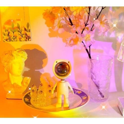 Robot sunset projection camera with adjustable brightness rainbow making machine small night light J05
