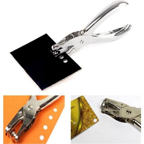 1pcs High Quality Handheld Hole Metal Punch Make One Can Pages School Student Office Like Tools Book Hole Fixing Machine Home