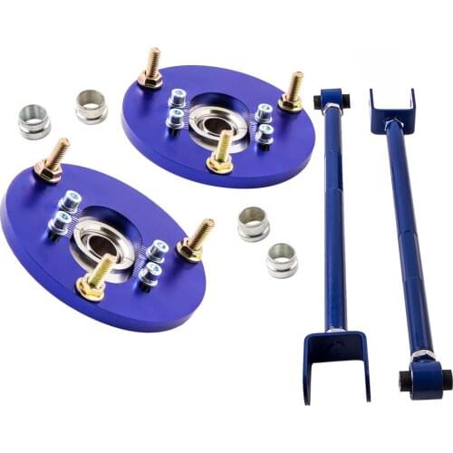 Rear Lower Camber Control Arms + Front Camber Plate For BMW 3 Series E46 316, 318, 320, 323, 325, 330, M3 1998-2005