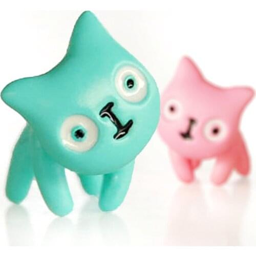 IVYYE Smile Cat 3D Fashion Anime Cartoon Earring Cute Animal Stud Earrings For Women Girls Kids Jewelry XMAS New Gift