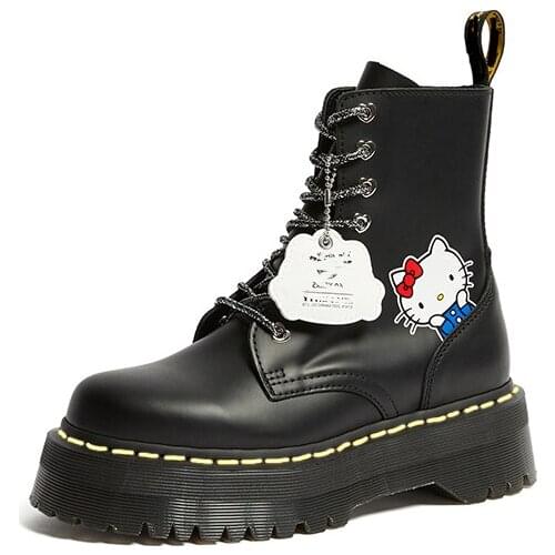 Size34-41 Chunky Motorcycle Boots For Women Autumn 2021 Fashion Round Toe Lace-up Combat Boots Ladies Shoes