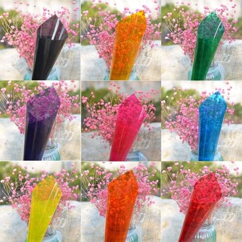SUNICE 152x30cm 9 Colours Mixed Pack, Transparent Colorful Decorative Window Tint, Self-adhesive Stained Glass Sticker Film, PET