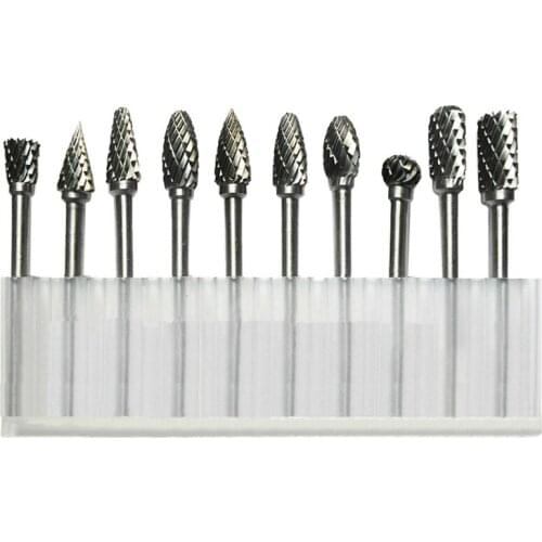 High Quality 10pcs 3 x 6mm Reliable Tungsten Carbide Drill Bits Rotary Burrs Metal Diamond Grinding Woodworking Milling Cutters