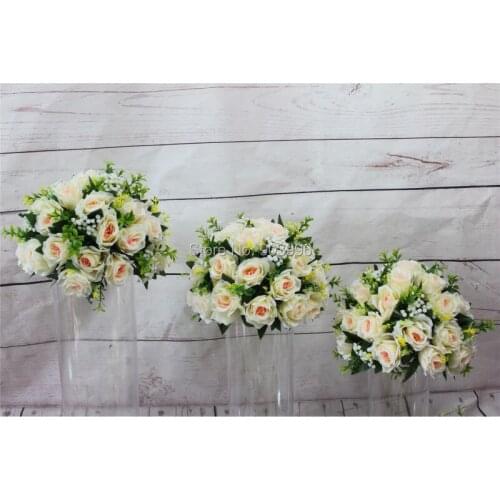 SPR NEW!!Free shipping!10pcs/lot wedding road lead artificial flower ball table flowers centerpiece flower balls decoration