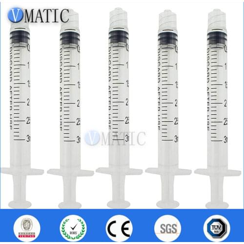 High Quality China Factory 100Pcs 3ml Dispensing Plastic Liquid Dispenser Syringe 3cc