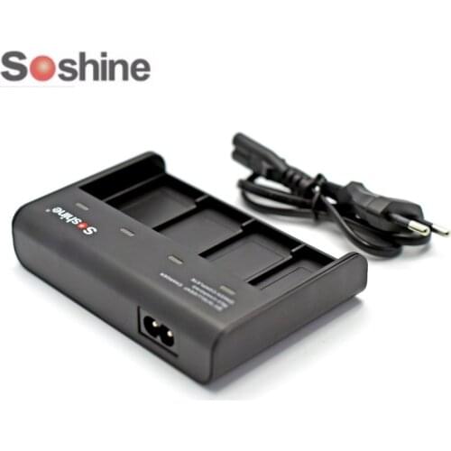 Soshine V4 9V Li-ion Ni-MH LiFePO4 Battery Charger with 4 Slot Input AC 90-260V 50/60Hz EU/US Plug For 4PCS 9V Battery