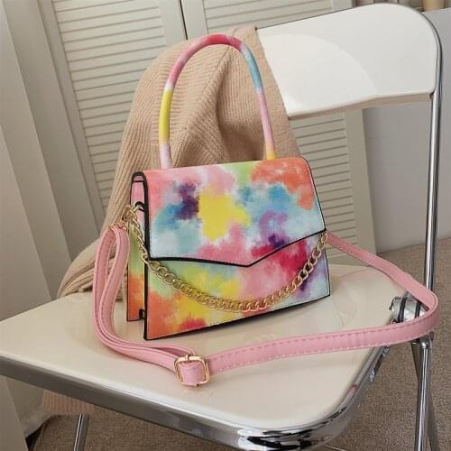 Women Bag PU Bucket Chains Rendering Hasp Fashion Shoulder Bags Handbag Pures and Bags Crossbody Euro-America Style